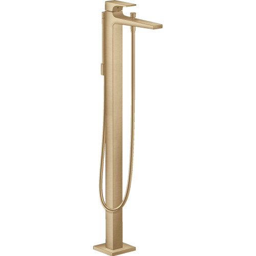 Hansgrohe 32532141 Metropol Freestanding Tub Filler Trim with Lever Handle and 1.75 GPM Handshower in Brushed Bronze