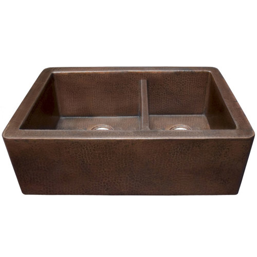 Native Trails CPK277 Cocina Duet Pro Copper Kitchen Sink Antique Copper Native Trails CPK277 Cocina Duet Pro Copper Kitchen Sink Antique Copper