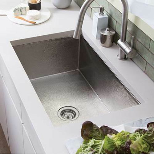 Native Trails CPK573 Farmhouse 33 Copper Kitchen Sink Brushed Nickel