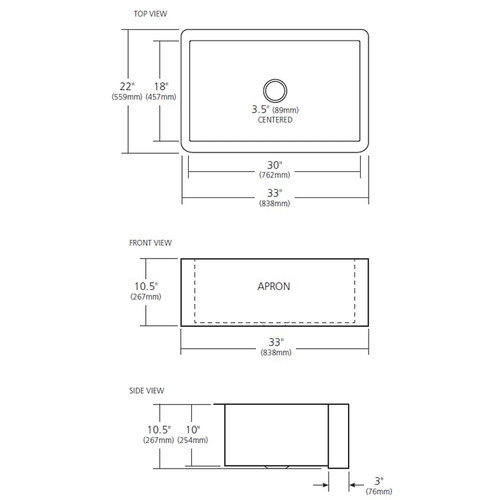 Native Trails CPK573 Farmhouse 33" Copper Kitchen Sink: Brushed Nickel Native Trails CPK573 Farmhouse 33" Copper Kitchen Sink: Brushed Nickel
