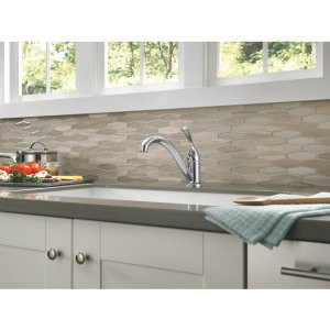 Delta 134 / 100 / 300 / 400 Series 101-DST Single Handle Kitchen Faucet - Single Handle Lever Without Sidespray: Chrome