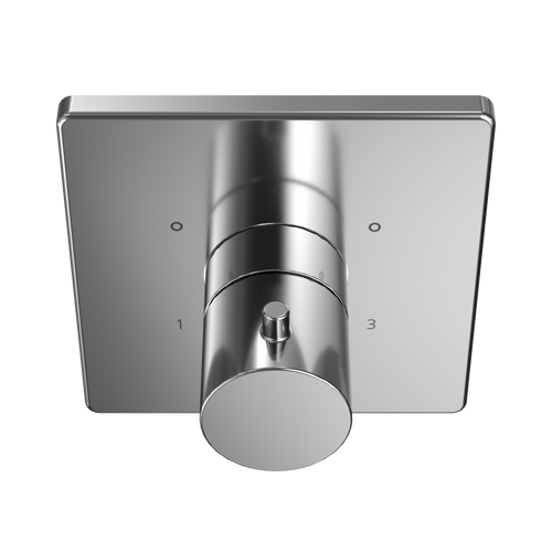 Toto Square Three-Way Diverter Shower Trim with Off, Polished Chrome - TBV02102U#CP