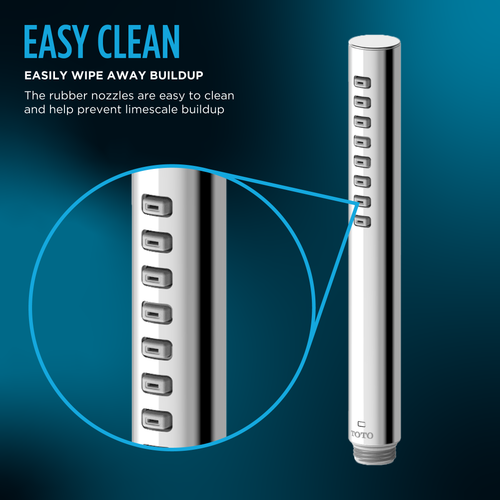 Toto G Series Cylindrical Single Spray 1.75 GPM Handshower with COMFORT WAVE Technology, Brushed Nickel - TBW02016U4#BN