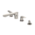 Toto GO Two-Handle Deck-Mount Roman Tub Filler Trim with Handshower, Brushed Nickel - TBG01202U#BN