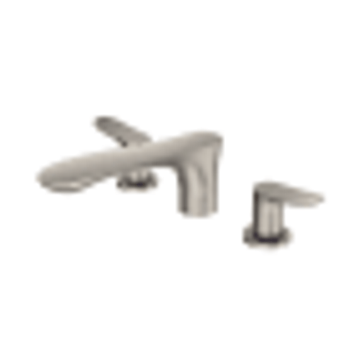 Toto GO Two-Handle Deck-Mount Roman Tub Filler Trim, Brushed Nickel - TBG01201U#BN