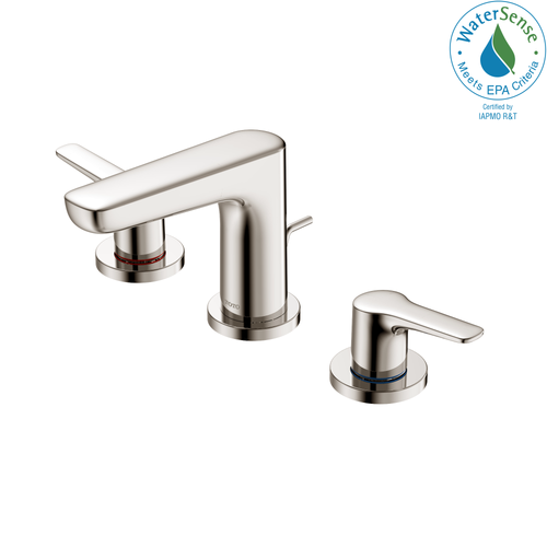 TOTO GS 1.2 GPM Two Handle Widespread Bathroom Sink Faucet, Polished Nickel - TLG03201U#PN