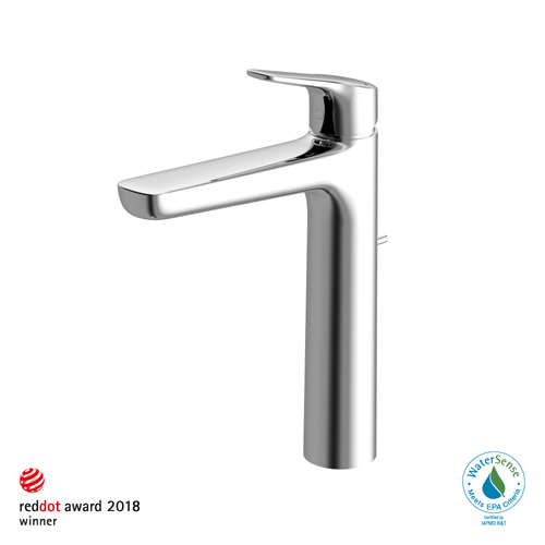 TOTO GS 1.2 GPM Single Handle Vessel Bathroom Sink Faucet with COMFORT GLIDE Technology, Polished Chrome - TLG3305U#CP
