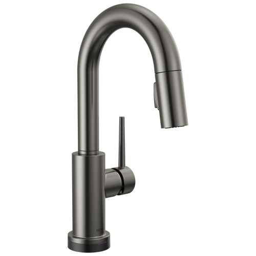 Delta Trinsic Single Handle Pull-Down Bar / Prep Faucet with Touch2O Technology in Black Stainless Finish - 9959T-KS-DST Delta Trinsic Single Handle Pull-Down Bar / Prep Faucet with Touch2O Technology in Black Stainless Finish - 9959T-KS-DST