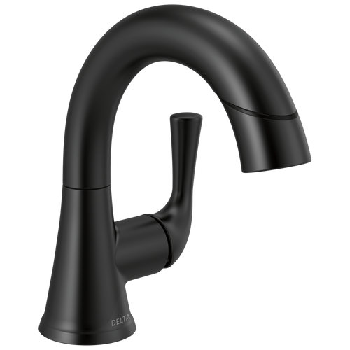 Delta Kayra 533LF-BLPDMPU Single Handle Pull-Down Bathroom Faucet in Matte Black Finish