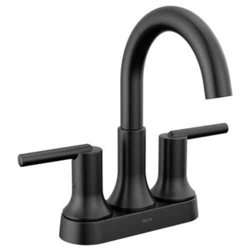 Delta Trinsic 2559-BLMPU-DST Two Handle Centerset Bathroom Faucet - Two Handle Lever: Matte Black