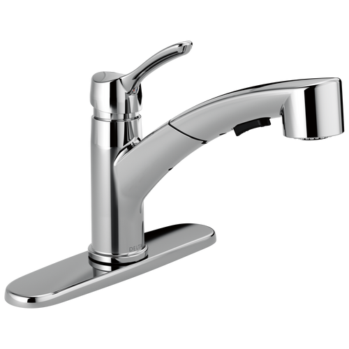 Delta Collins Single Handle Pull-Out Kitchen Faucet in Chrome Finish - 4140-DST