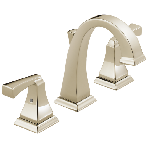 Delta Dryden Two Handle Widespread Bathroom Faucet with Metal Drain & Pop Up in Polished Nickel Finish - 3551-PNMPU-DST