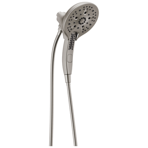 Delta Universal Showering H2OKinetic In2ition 5-Setting Two-In-One Shower 2.5 GPM in Stainless Finish - 58620-SS25-PK Delta Universal Showering H2OKinetic In2ition 5-Setting Two-In-One Shower 2.5 GPM in Stainless Finish - 58620-SS25-PK