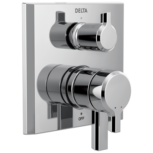 Delta Pivotal 17 Series Integrated Diverter Trim - 3 Function Diverter in Lumicoat Chrome Finish - T27899-PR