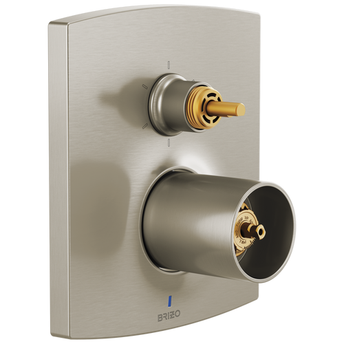 Brizo Kintsu Pressure Balance Valve with Integrated 6-Function Diverter Trim - Less Handles in Luxe Nickel Finish - T75P606-NKLHP
