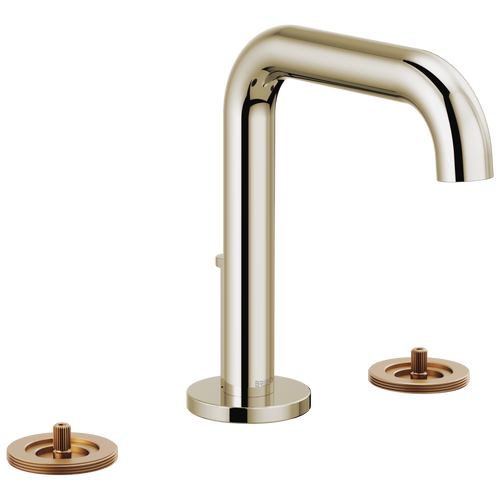 Brizo Litze Widespread Lavatory Faucet with High Spout - Less Handles 1.5 GPM in Polished Nickel Finish - 65332LF-PNLHP
