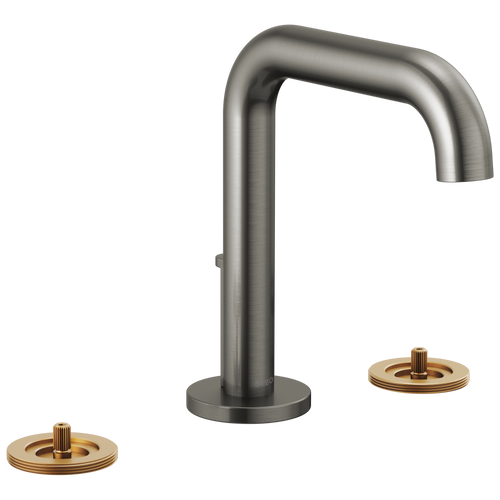 Brizo Litze Widespread Lavatory Faucet with High Spout - Less Handles 1.5 GPM in Luxe Steel Finish - 65332LF-SLLHP