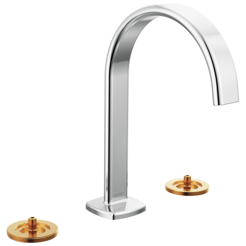Brizo Allaria Widespread Lavatory Faucet with Arc Spout - Less Handles in Chrome Finish - 65367LF-PCLHP-ECO