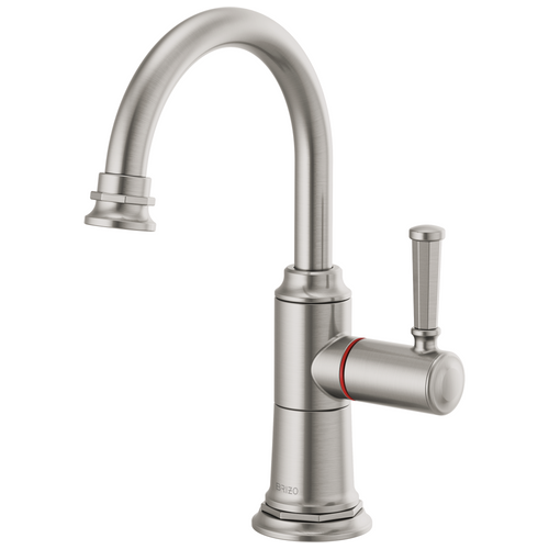 Brizo Rook Instant Hot Faucet with Arc Spout in Stainless Finish - 61374LF-H-SS