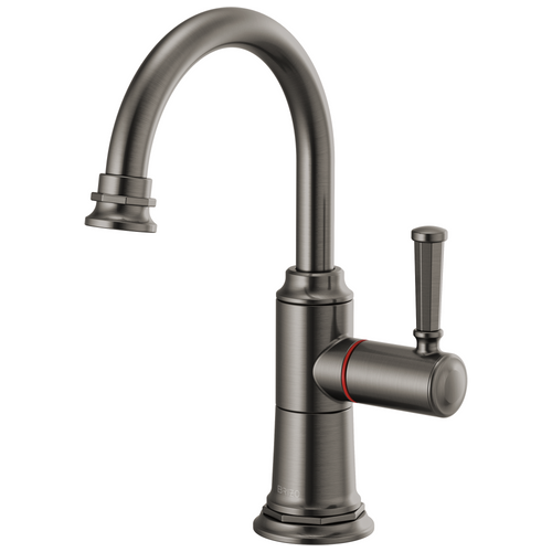 Brizo Rook Instant Hot Faucet with Arc Spout in Luxe Steel Finish - 61374LF-H-SL Brizo Rook Instant Hot Faucet with Arc Spout in Luxe Steel Finish - 61374LF-H-SL