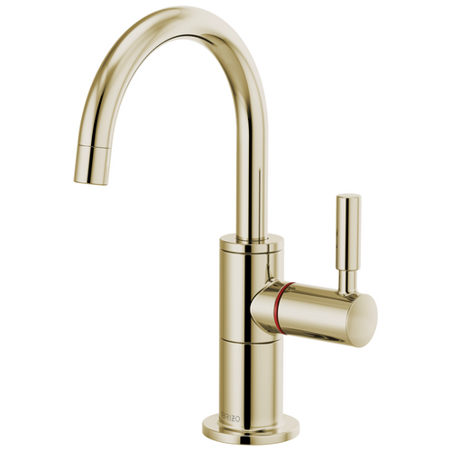 Brizo Solna Instant Hot Faucet with Arc Spout in Polished Nickel Finish - 61320LF-H-PN Brizo Solna Instant Hot Faucet with Arc Spout in Polished Nickel Finish - 61320LF-H-PN