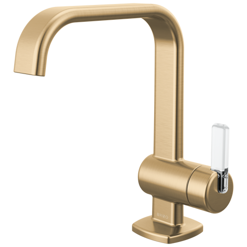 Brizo Allaria Single-Handle Lavatory Faucet 1.2 GPM in Luxe Gold / Clear Acrylic Finish - 65067LF-GLCL-ECO