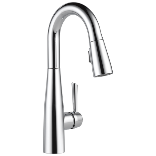 Delta Essa Single Handle Pull-Down Bar / Prep Faucet in Chrome Finish - 9913-DST