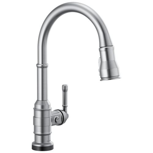 Delta Broderick Single Handle Pull-Down Kitchen Faucet with Touch2O Technology in Arctic Stainless Finish - 9190T-AR-DST Delta Broderick Single Handle Pull-Down Kitchen Faucet with Touch2O Technology in Arctic Stainless Finish - 9190T-AR-DST