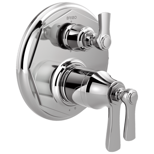 Brizo Rook T75661-PN TempAssure Thermostatic Valve with 6-Function Diverter Trim Polished Nickel