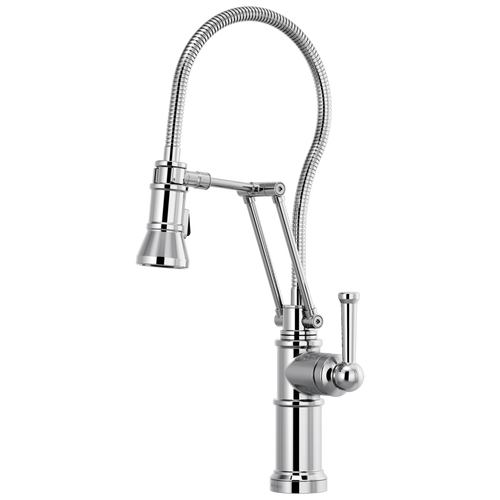 Brizo Artesso Articulating Faucet with Finished Hose in Chrome Finish - 63125LF-PC