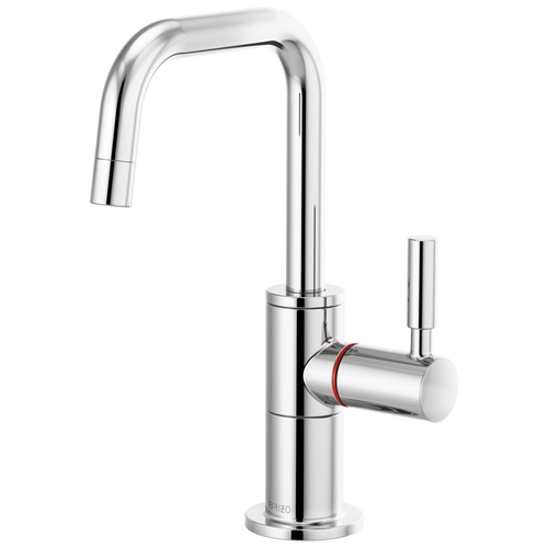 Brizo Solna Instant Hot Faucet with Square Spout in Chrome Finish - 61365LF-H-PC Brizo Solna Instant Hot Faucet with Square Spout in Chrome Finish - 61365LF-H-PC