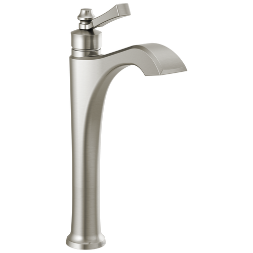 Delta Dorval Single Handle Vessel Bathroom Faucet with Lever Handle in Stainless Finish - 756-SS-DST