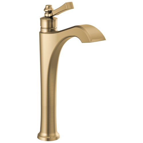 Delta Dorval Single Handle Vessel Bathroom Faucet with Lever Handle in Champagne Bronze Finish - 756-CZ-DST