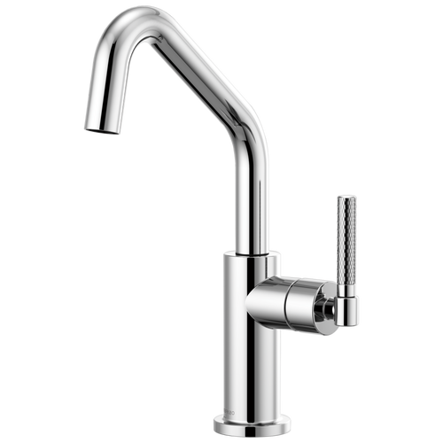 Brizo Litze 61063LF-PN Bar Faucet with Angled Spout and Knurled Handle Polished Nickel