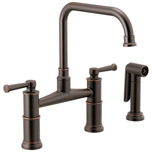 Brizo 62525LF-SS Artesso Bridge Faucet With Side Sprayer Stainless