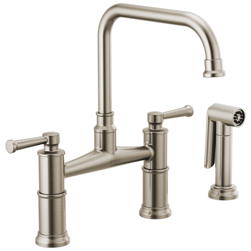 Brizo 62536LF-PC Tresa Two Handle Bridge Kitchen Faucet With Spray Chrome