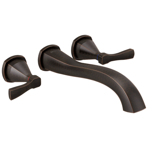 Delta Stryke Wall Mounted Tub Filler with Lever Handles in Venetian Bronze Finish - T5776-RBWL Delta Stryke Wall Mounted Tub Filler with Lever Handles in Venetian Bronze Finish - T5776-RBWL