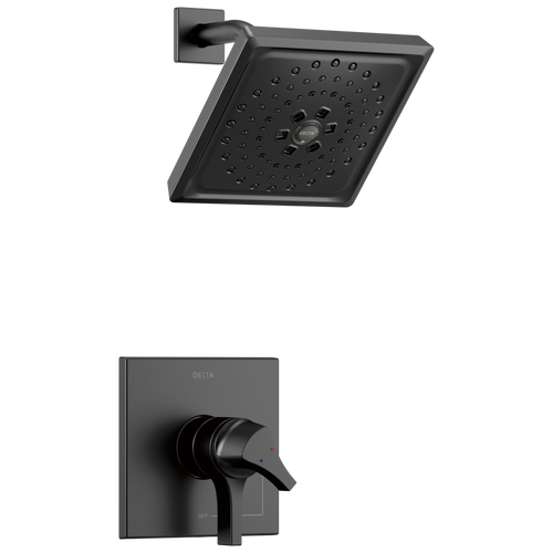 Delta Zura Monitor 17 Series H2OKinetic Shower Trim in Matte Black Finish - T17274-BL