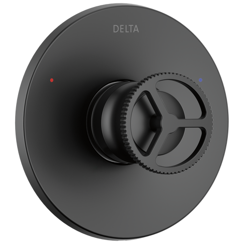 Delta Trinsic Monitor 14 Series Valve Only Trim with Wheel Handle in Matte Black Finish - T14058-BL Delta Trinsic Monitor 14 Series Valve Only Trim with Wheel Handle in Matte Black Finish - T14058-BL