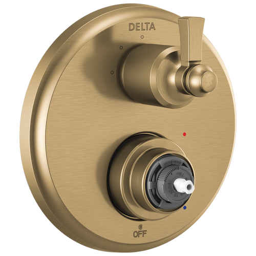 Delta Dorval Traditional 2-Handle Monitor 14 Series Valve Trim with 3 Setting Diverter in Champagne Bronze Finish - T24856-CZLHP