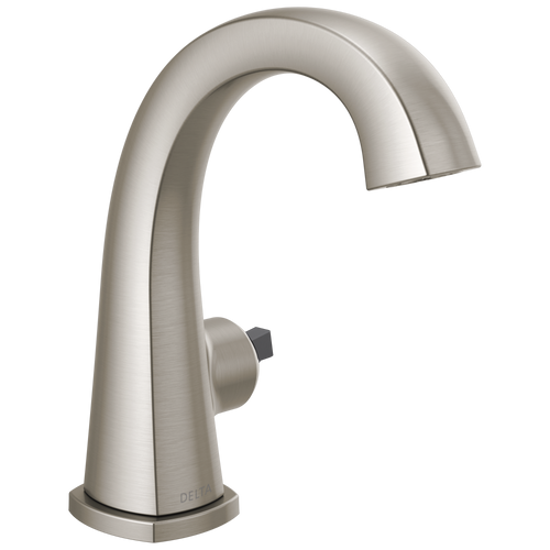 Delta Stryke Single Handle Bathroom Faucet - Less Handle with Metal Drain & Pop Up in Stainless Finish - 577-SSMPU-LHP-DST Delta Stryke Single Handle Bathroom Faucet - Less Handle with Metal Drain & Pop Up in Stainless Finish - 577-SSMPU-LHP-DST