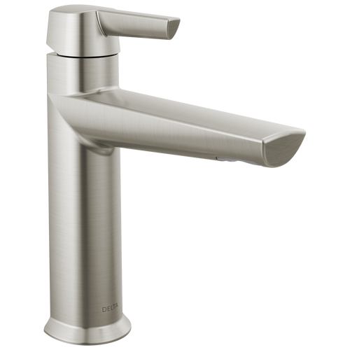 Delta Galeon Single Handle Bathroom Faucet with Metal Drain & Pop Up in Lumicoat Stainless Finish - 571-SS-PR-MPU-DST