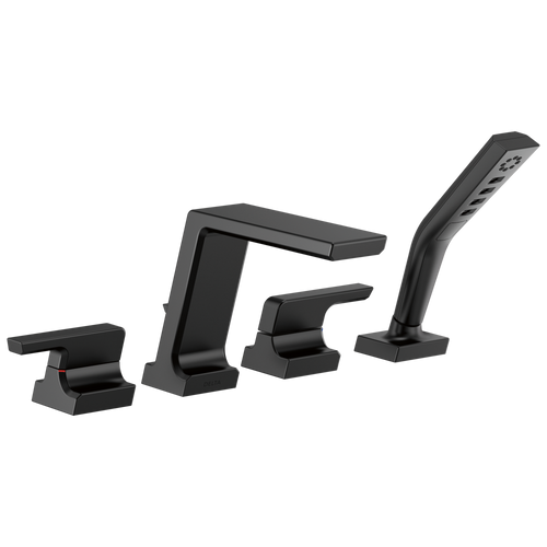 Delta T4799-PN PIVOTAL Roman Tub with Hand Shower Trim Polished nickel