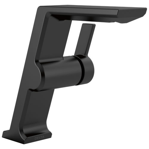 Delta Pivotal Single Handle Mid-Height Vessel Bathroom Faucet in Matte Black Finish - 699-BL-DST