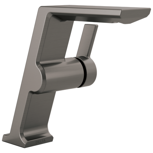 Delta Pivotal Single Handle Mid-Height Vessel Bathroom Faucet in Lumicoat Black Stainless Finish - 699-KS-PR-DST