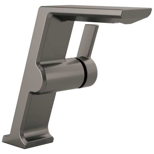 Delta Pivotal Single Handle Mid-Height Vessel Bathroom Faucet in Lumicoat Black Stainless Finish - 699-KS-PR-DST