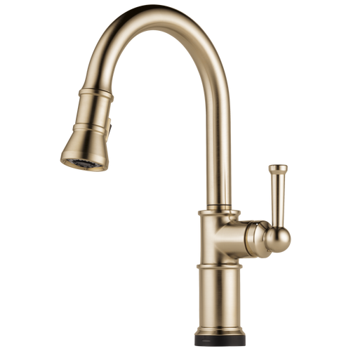 Brizo Artesso Single Handle Pull-Down Kitchen Faucet with SmartTouch Technology in Luxe Gold Finish - 64025LF-GL Brizo Artesso Single Handle Pull-Down Kitchen Faucet with SmartTouch Technology in Luxe Gold Finish - 64025LF-GL