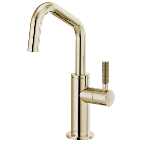 Brizo Litze Beverage Faucet with Angled Spout & Knurled Handle in Polished Nickel Finish - 61363LF-C-PN Brizo Litze Beverage Faucet with Angled Spout & Knurled Handle in Polished Nickel Finish - 61363LF-C-PN