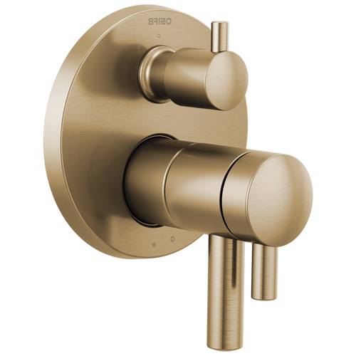 Brizo Odin TempAssure Thermostatic Valve with Integrated 3-Function Diverter Trim in Luxe Gold Finish - T75575-GL Brizo Odin TempAssure Thermostatic Valve with Integrated 3-Function Diverter Trim in Luxe Gold Finish - T75575-GL