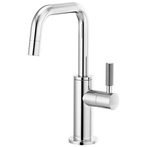 Brizo Litze Beverage Faucet with Square Spout & Knurled Handle in Chrome Finish - 61353LF-C-PC Brizo Litze Beverage Faucet with Square Spout & Knurled Handle in Chrome Finish - 61353LF-C-PC